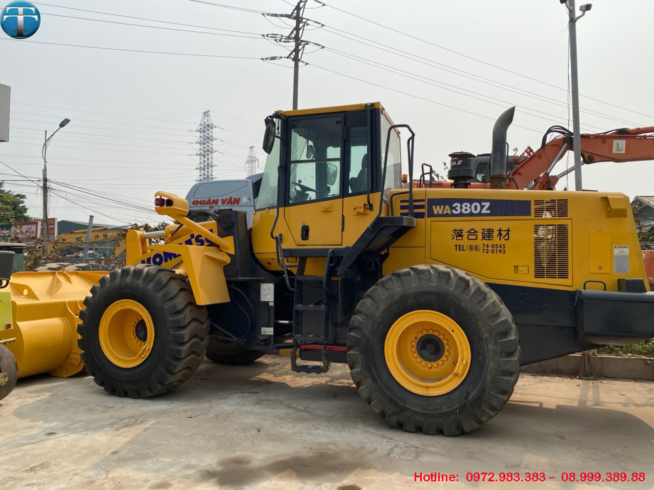 Cho thuê xe xúc lật Komatsu tại Bắc Giang