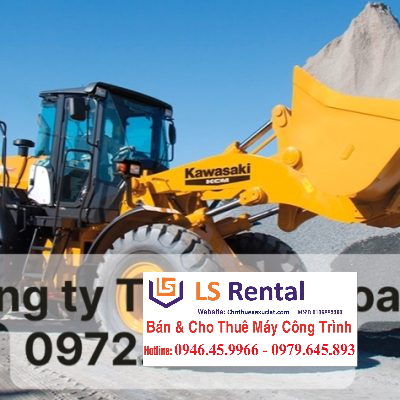 0972.983.383- Cho thuê máy xúc lật Kawasaki