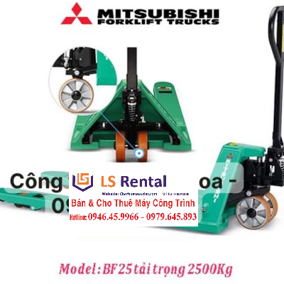 Bàn giao xe nâng tay Mitsubishi BF25 rẻ
