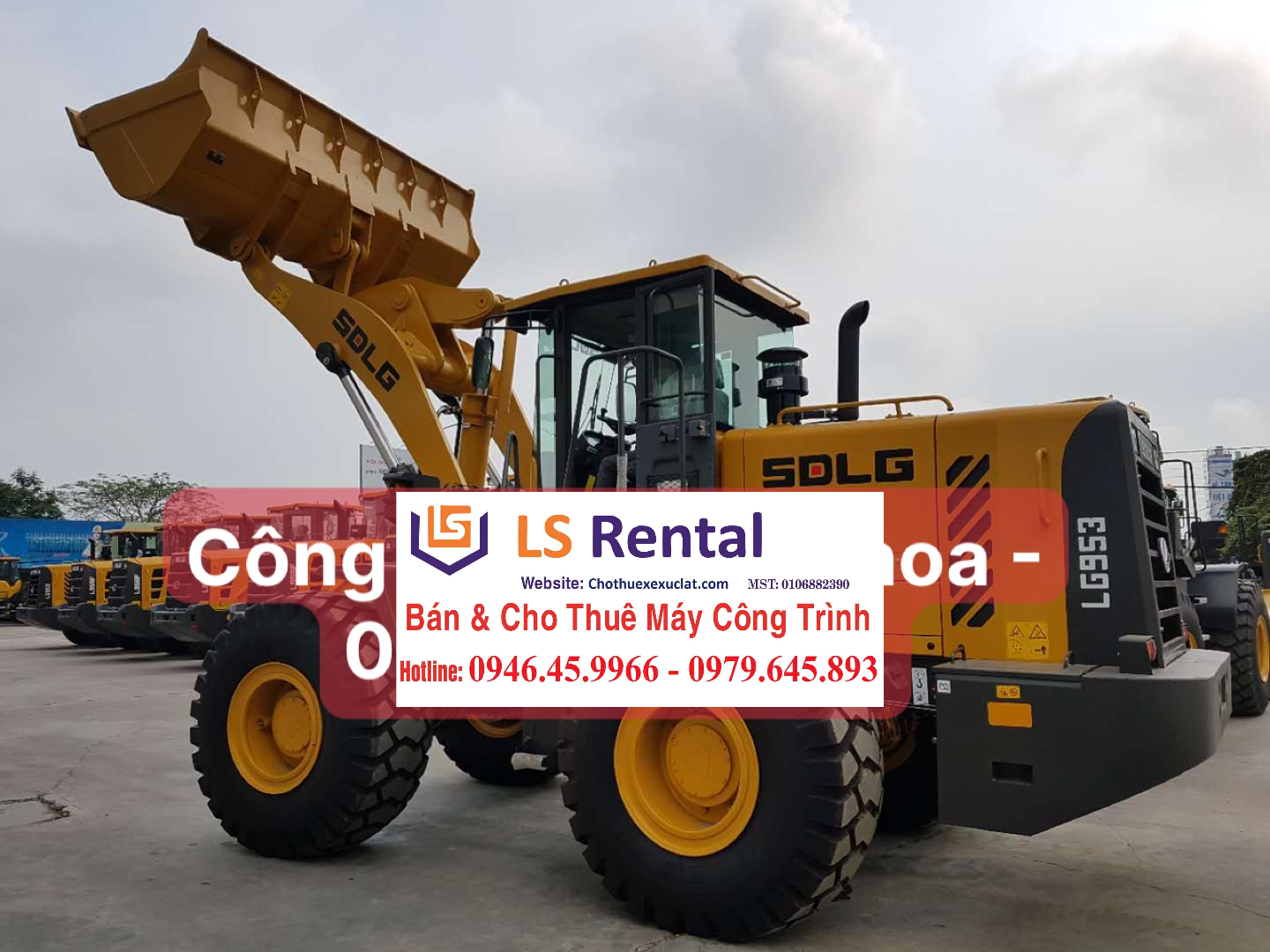 Cho thuê bán máy xúc lật SDLG L953 gầu 3.2m3