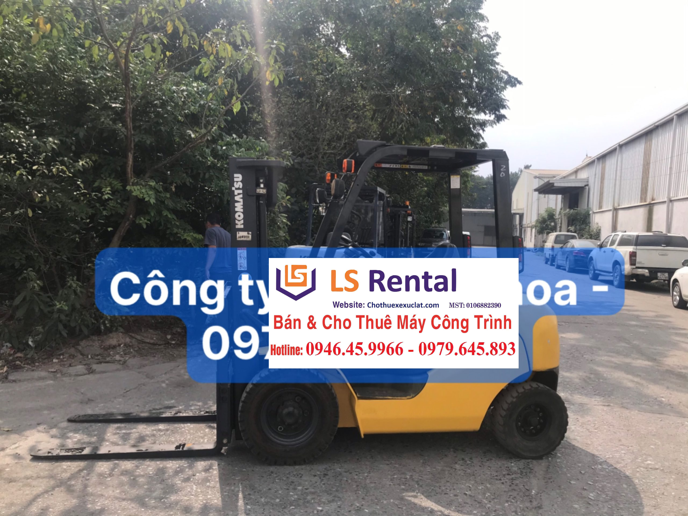 Thuê xe nâng dầu Komatsu FD20T-17 giá rẻ