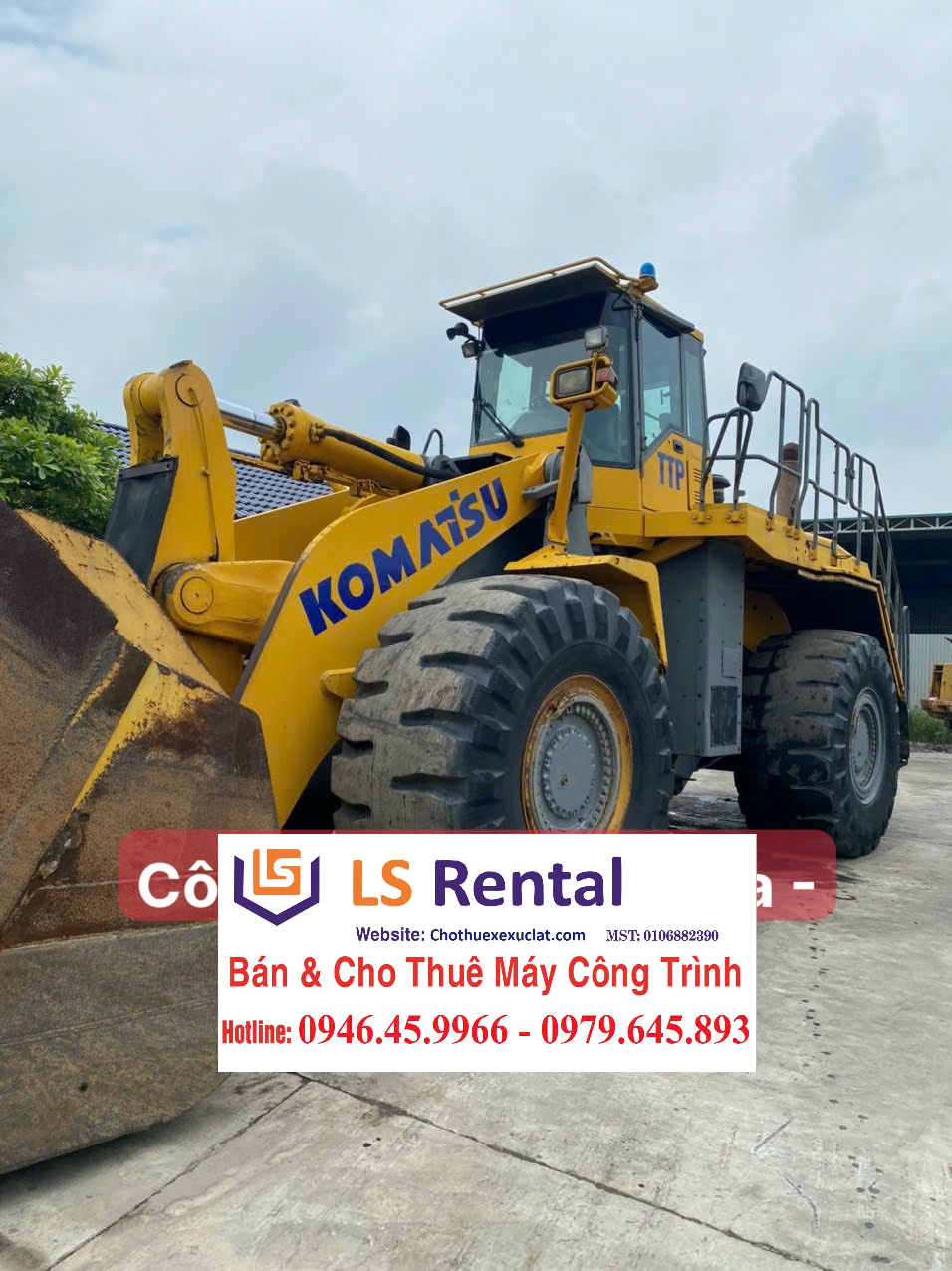 Thuê giá rẻ xe xúc lật Komatsu WA600-6R
