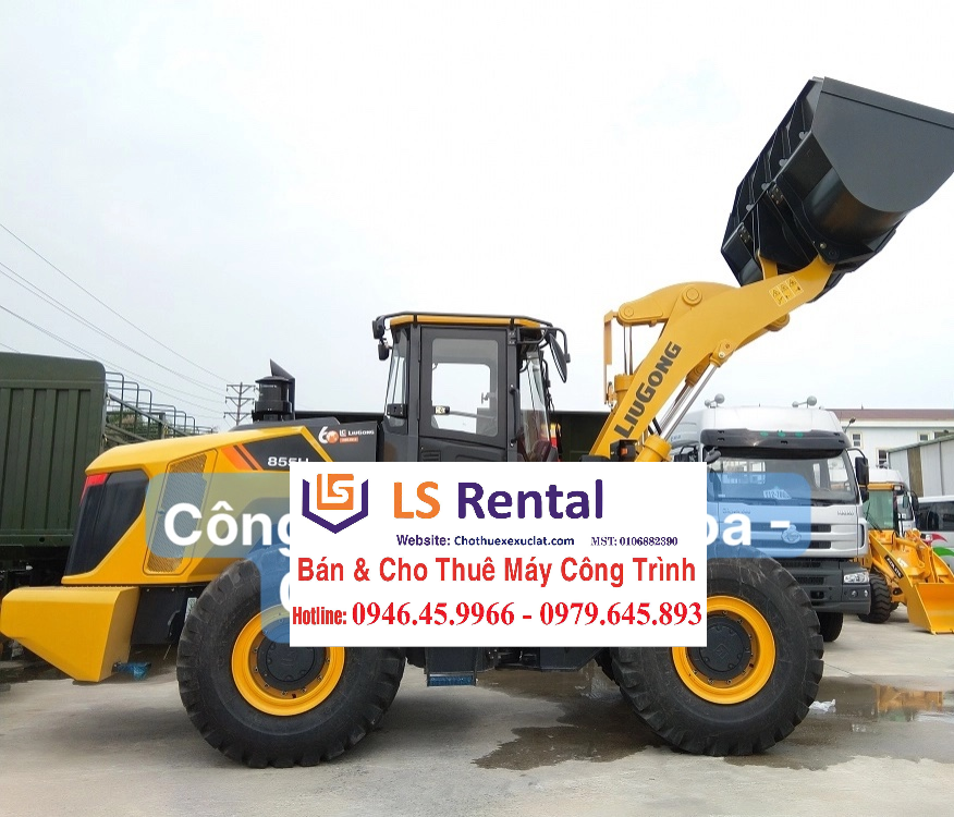 Máy xúc lật Liugong CLG855H tại công ty Long Sen Rental