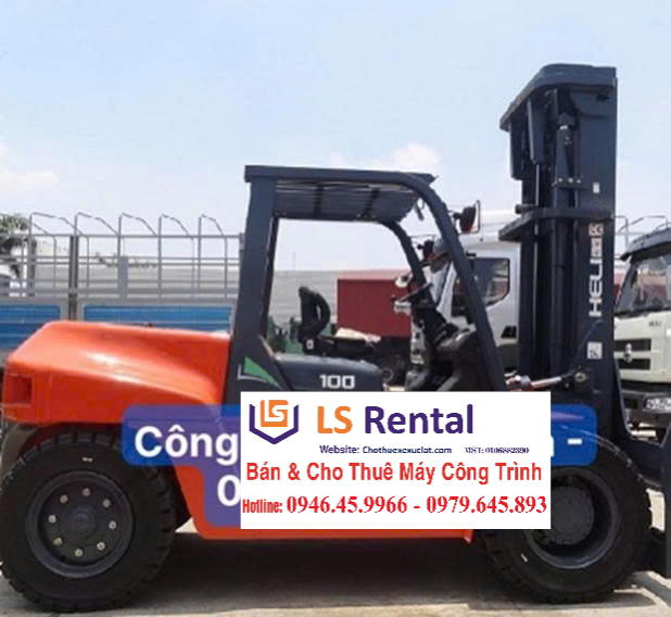cho thuê bán xe nâng hàng Heli 10 tấn