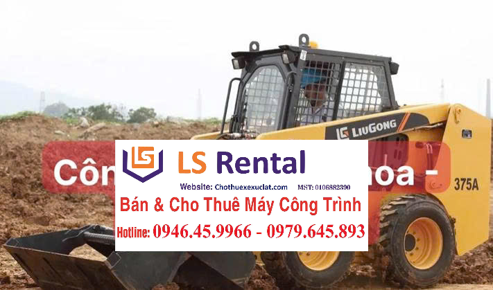 bán cho thuê máy xúc lật đa năng trượt