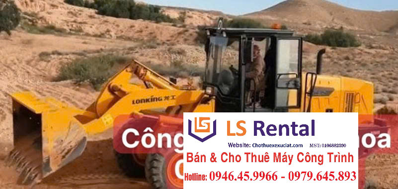 cho thuê máy xúc lật 2 thân Lonking CDM835 rẻ