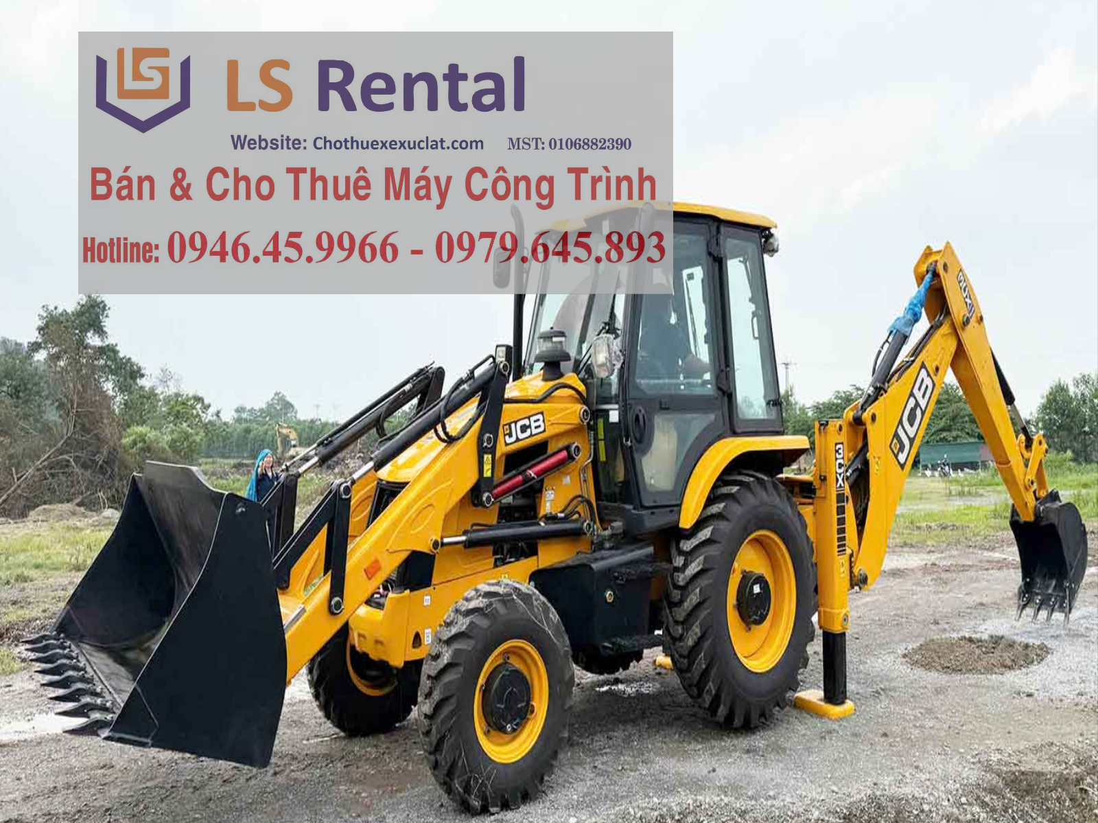 Cho thuê Xe xúc đa năng JCB 3CX