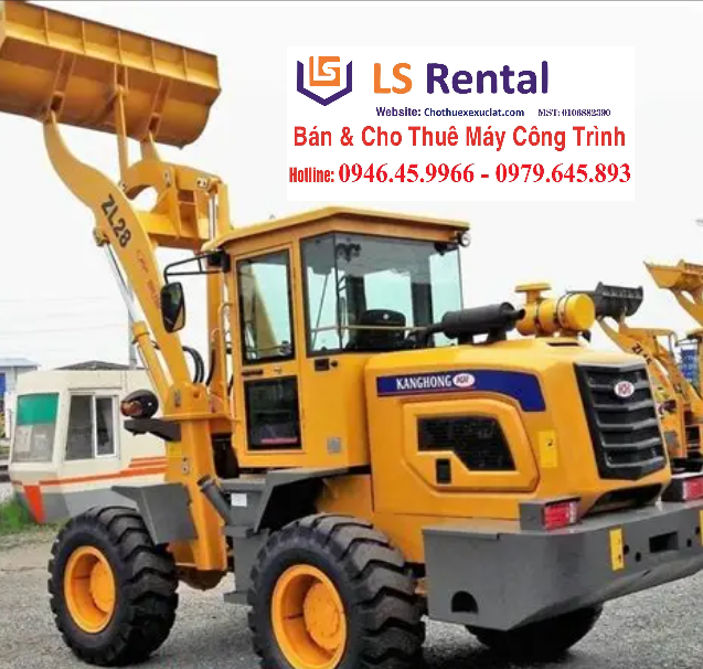 Bẻ lái linh hoạt, vận hành mạnh mẽ: Thuê máy xúc lật 2 thân Kanghong ZL28